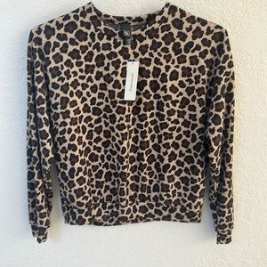 Brand new leopard print light weight sweatshirt. Size XXS. Runs big